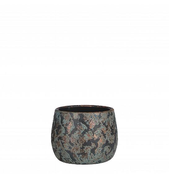 Okrasni lonec Clemente copper - h13xd16,5cm