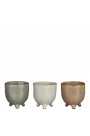 Okrasni lonec Elly z nogicami 3 mix 