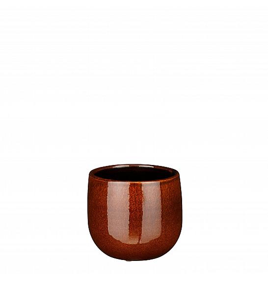 Okrasni lonec Pablo brown Ø14 h.12 cm