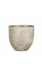 Okrasni lonec Carrie champagne metallic - M