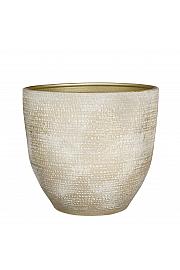 Okrasni lonec Carrie champagne metallic - L