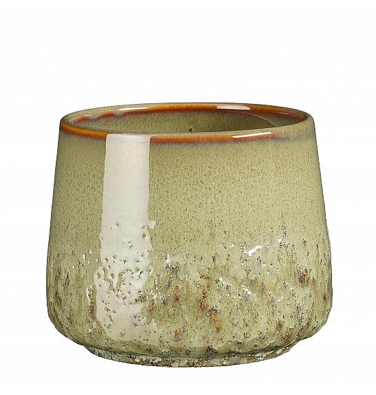 Okrasni lonec Mylo l. green Ø16 h.13 cm