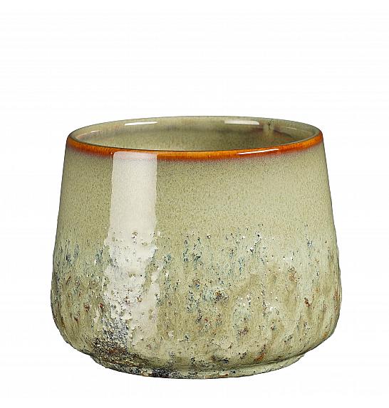 Okrasni lonec Mylo l. green Ø13,5 h.11 cm