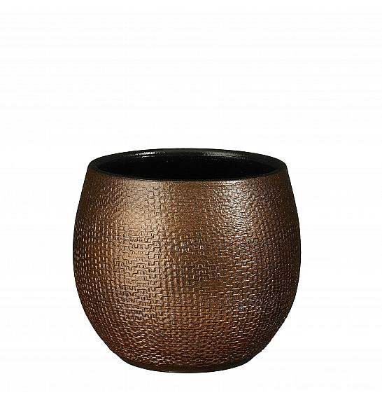 Okrasni lonec Porto bronze metallic Ø14 h.14 cm