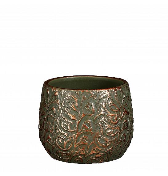 Okrasni lonec Arthur green Ø16,5 h.13 cm