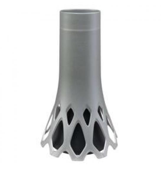 Nagrobna Vaza Roseta 1,3 L S Polnilom Plastia Srebrna
