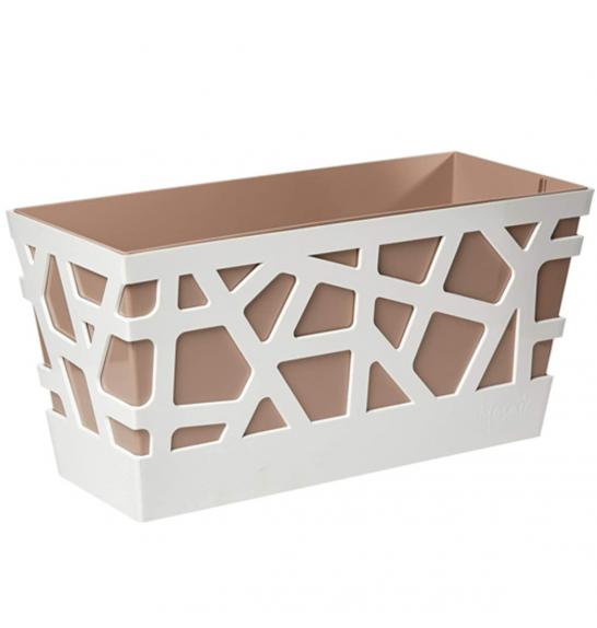 MOSAIC FLOWERBOX 40 white/powder